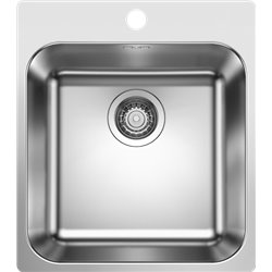 Evier Supra 400-IF/A R12 Inox 400x500 mm avec plage robinetterie