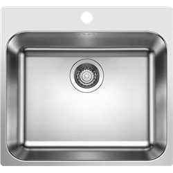 Evier Supra 500-IF/A R12 Inox 500x500 mm avec plage robinetterie