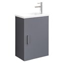 Ensemble salle de bain meuble + lave-mains Gris Anthracite Ancoflash
