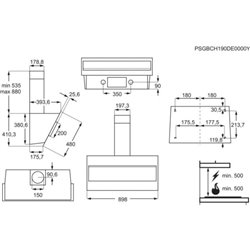 Hotte de cuisine Série 600 Flex LFV319K murale 600 m3/h
