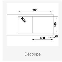 Evier Lemis XL 6 S-IF Automatique 1000x500 mm