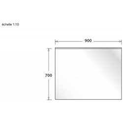 Credence cuisine 900x700 mm Inox