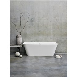 Baignoire semi ilot Patinato Petite N3ACS 152,4x80 cm, 167 Litres
