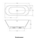 Baignoire Sontuoso N8ECS 169x70 cm, 179 Litres