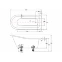 Baignoire Buckingham E6 150x74 cm, 85 Litres