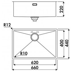 Evier Monaca EV620 Or
