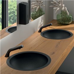 Vasque HEMI Encastré Ø385 mm Noir mat