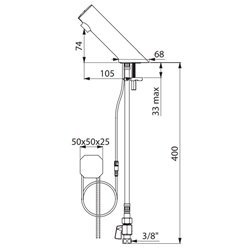 Robinetterie automatique TEMPOMATIC Encastrée + robinet arrêt