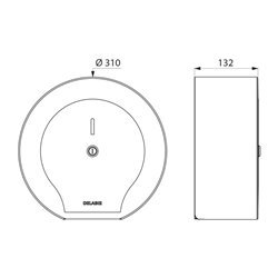 Distributeur de papier WC Pour bobine 400 m