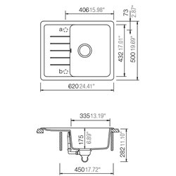 Evier Tolede EV21701P Stone