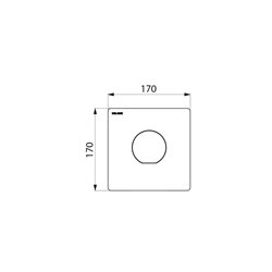 Robinetterie automatique TEMPOFLUX F3/4" robinetterie encastré AB simple touche, kit 2/2