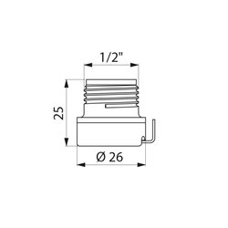 Raccord sortie M1/2"