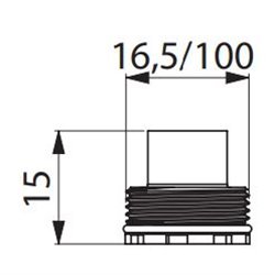 Sortie BIOSAFE filetée M16,5/100