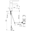 Mitigeur de lavabo SECURITHERM H.95 L.120 avec tirette