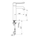 Mitigeur d'évier SECURITHERM H.160 L.140