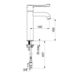 Mitigeur d'évier SECURITHERM BIOCLIP H.160 L.140
