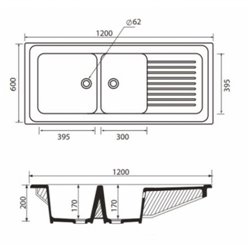 Evier Islande EV7221 Blanc Mat 