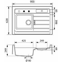 Evier Largo EVC 259 Magma 