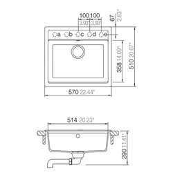 Evier Vero EVC 1000 Polaris 