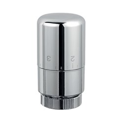 Tête thermostatique chrome pour raccordement eau chaude