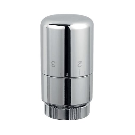 Tête thermostatique chrome pour raccordement eau chaude