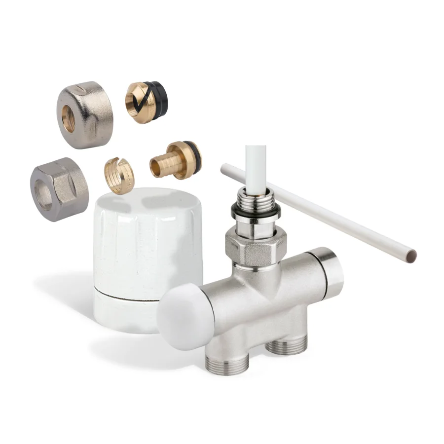 Kit monotube nickel avec entraxe 50 mm