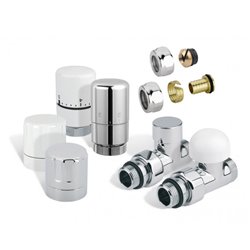 Kit raccordement classique droit Tête manuelle blanche