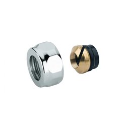 Kit raccordement classique équerre Tête thermostatique blanche