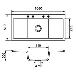 Evier First Class EV 5073 Polar Mat