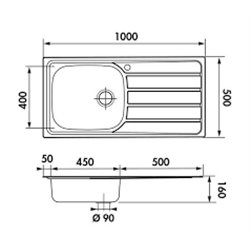 Evier Montebello EV 45011 Inox Mini-structure