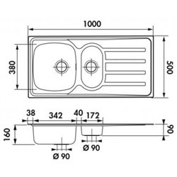 Evier Montebello EV 4511 Inox Mini-structure