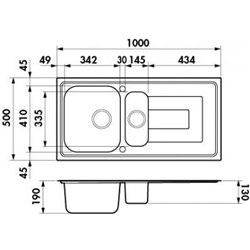 Evier Portofino EV 4811 Inox Mini-structure