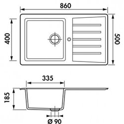 Evier Slave EV 275 Béton 