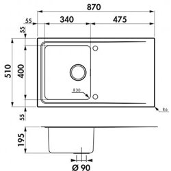 Evier Stromboli EV 5801 Inox Mini-structure