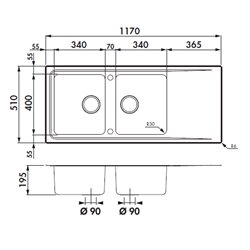 Evier Stromboli EV 5821 Inox Mini-structure