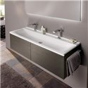 Lavabo Xeno² 120 cm trou robinetterie gauche et droite