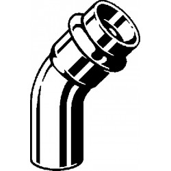 Sanpress Inox-Coude 45° avec SC-Contur mâle femelle, 435424