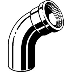 Sanpress Inox XL-Coude 45° avec SC-Contur mâle femelle, 482701