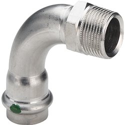 Sanpress Inox-Coude de transition 90° avec SC-Contur MF, 436933