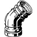 Sanpress XL-Coude 45° avec SC-Contur FF, 351342