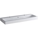 Lavabo iCon 120 cm 2 trous percés robinetterie
