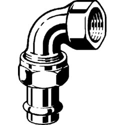 Sanpress Inox-Raccord fileté de transition 90° avec SC-Contur, 437329