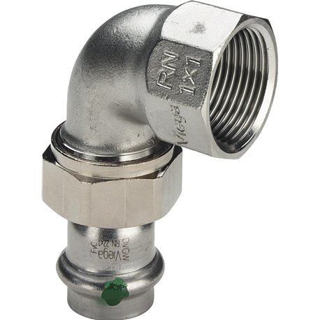 Sanpress Inox-Raccord fileté de transition 90° avec SC-Contur, 437312