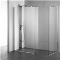 Paroi de douche fixe Connect 70 cm profilés argent brillant