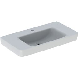 Lavabo Renova Plan 90 cm 1 trou robinetterie et sans trop-plein
