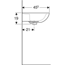 Lavabo Bastia 60 cm sans trop plein