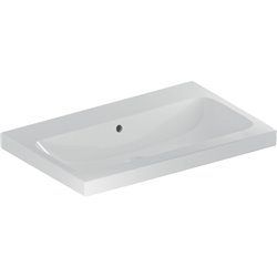 Lavabo Icon Light 75 cm sans trou robinetterie et 1 trop-plein