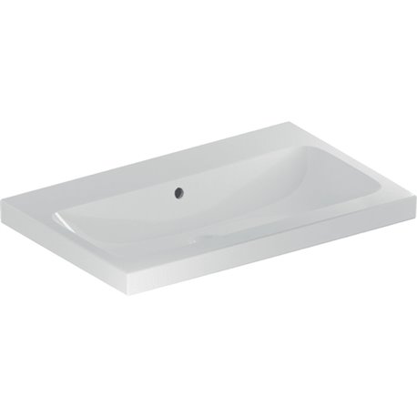 Lavabo Icon Light 75 cm sans trou robinetterie et 1 trop-plein