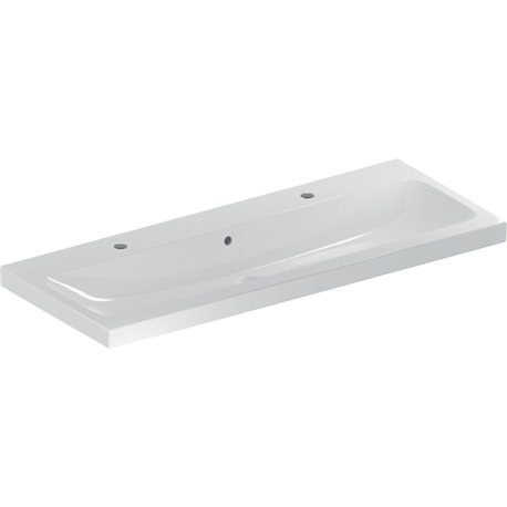 Lavabo Icon Light 120 cm 2 trous robinetterie et 1 trop-plein