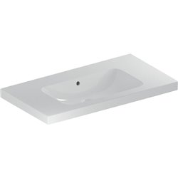 Lavabo Icon Light plage de dépose 90 cm sans trou robinetterie et 1 trop-plein